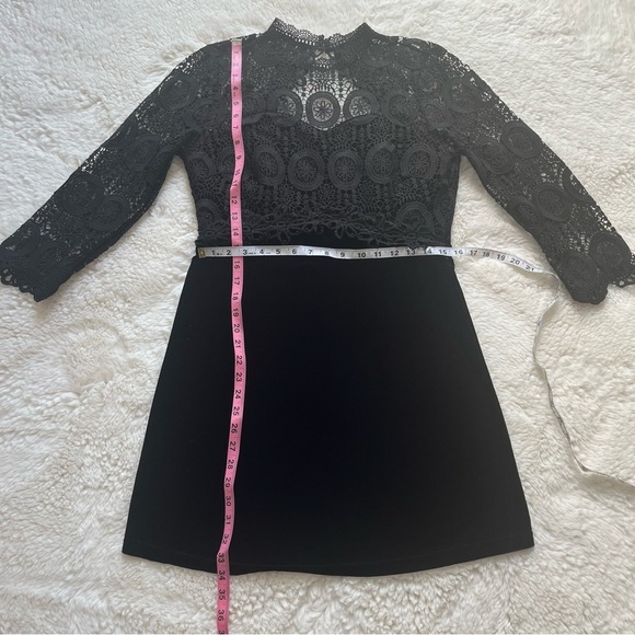 Entro Black Lace and Velvet Dress S - Picture 5 of 9